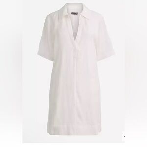 NWT! J. Crew Bungalow Linen Popover Dress V-Neck. XXS #BY799